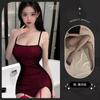 Lemon Story Saia Suspensor Sexy Roupa Íntima Sexy Feminina Tentação Sem Remoção Vestido Curto Justo 9230