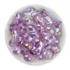 18*21mm Acrílico Transparente Chapado en Color Corazón de Melocotón Cuentas Sueltas Cuentas de Hilo Corazón de Melocotón Pulsera Hecha a Mano Accesorios para Joyería DIY