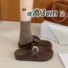 Sandalias de plataforma Birkenstock con estampado de leopardo retro para mujer, nueva colección otoño/invierno 2026, metálicas, ligeras y mules sin cordones