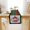 Toalha de mesa de Natal transfronteiriça nova linho impressão criativa boneco de neve velho tapete de mesa atmosfera decorações de mesa de Natal