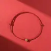 "Llega la Buena Suerte" Pulsera de la Fortuna Color Dorado Nuevo Estilo Chino Pulsera Tejida a Mano Pulsera Blanqueadora Regalo para Mejor Amigo