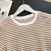 Venta al por mayor transfronteriza Ropa de mujer europea y americana Verano Nueva moda Simple Casual Cuello redondo Manga corta Corte ajustado Top 4744101
