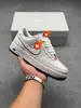Air Force 1'07 Blanco Negro Contorno Swoosh Blanco y Negro Tenis Air Force 1