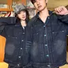 Chaqueta de Mezclilla Cruda Lavada con Levadura Estilo Retro Americano de Gama Alta para Hombre 2026 Primavera Marca de Tendencia Chaqueta Holgada de Trabajo