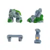 Luminária de pedra artificial para rochas em miniatura para pátio, jardinagem, paisagismo, acessórios decorativos DIY, garrafa ecológica em miniatura, pequenos enfeites
