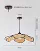 Lámpara Colgante Japonesa de Lino Estilo Wabi-Sabi con Forma de Pétalo para Decoración de Casa de Huéspedes, Hotel, Dormitorio, Lámpara Colgante Artística Vintage de Diseñador para Sala de Té