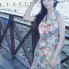 Vestido Longo de Verão Feminino com Gola V Floral e Alças, Estilo Retro Francês Hong Kong, Design de Nicho e Saia em Linha A com Ajuste na Cintura