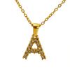 Joyería de Colgante con Alfabeto de 26 Letras de Moda Europea y Americana Transfronteriza con Incrustaciones de Circonita Blanca, Estilo de Nicho, Venta al por Mayor
