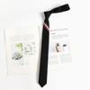 La misma corbata gris tb de Wang Xinling para gente perezosa estilo jk universitario corbata rayada pequeña para mujeres pareja