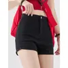 Shorts de Mezclilla de Cintura Alta Estilo Ins Minimalista para Mujer, Nuevo Modelo Primavera/Verano, Shorts de Mezclilla Rectos de Línea A Adelgazantes y que Realzan la Altura, Modernos