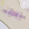 Accesorios para el cabello para niños nuevos transfronterizos, Diadema de lazo de malla dulce y linda para niñas, Accesorios para el cabello de flor de gasa para bebé