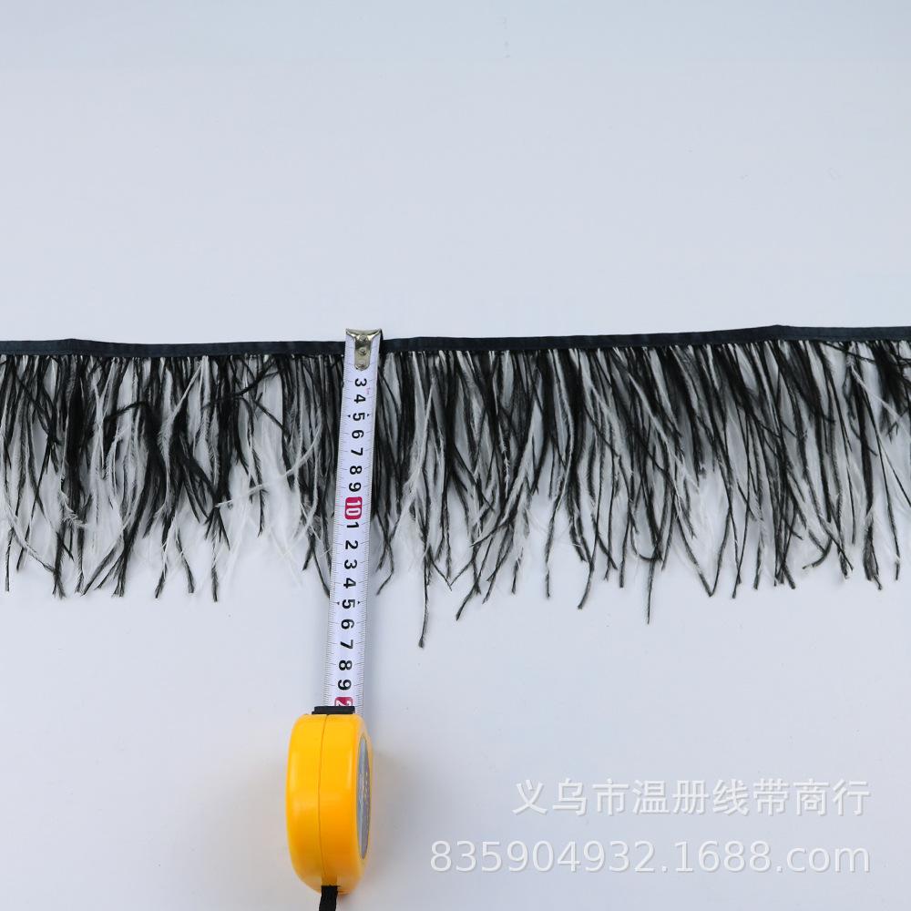 white and black ostrich feathe