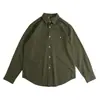 Camisa masculina de algodão bambu Tencel com blocos de cor e mangas compridas, top estilo japonês retrô de caimento relaxado, camisa casual de caimento solto para o dia a dia