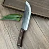 Cuchillo de trinchar martillado forjado a mano para despiezar cerdo, vaca y oveja, cuchillo para cortar carne, cuchillo para cortar pescado con mango de madera maciza, en stock para ventas transfronterizas