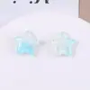 Casual y Versátil Combinación de Colores Contrastantes Transparente Brillo Fino Parche de Estrella de Cinco Puntas Joyería Hecha a Mano DIY Accesorios de Resina Venta al por Mayor