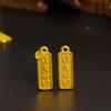 Los accesorios de joyería de bricolaje en oro mate deben pasar el colgante pequeño cuadrado colgante pequeño