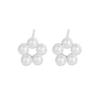 Pendientes de plata de ley S925 con perlas de guirnalda, diseño de lujo ligero y versátil con personalidad de estilo coreano INS, textura para mujer