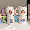 Vaso para Enjuague Bucal Familiar para Uso en Casa, Acero Inoxidable Lindo 316, Alto Valor Estético, Portacepillos de Dientes para Parejas, Vaso Dental para el Hogar, Vaso de Dibujos Animados