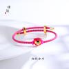Acessórios DIY de ouro de areia antigo de longa duração, que não desbotam e preservam a cor, urso framboesa urso urso de abraço rosa pulseira de urso para mulheres