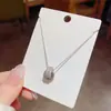 Colar Duplo Anel de Luxo Leve para Mulheres, Venda Quente Cross, Nicho Douyin, Pingente de Zircônia Brilhante, Corrente de Clavícula Exquisita com Toque de Alto Padrão, Tendência