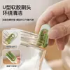 Cepillo para tazas tres en uno con mango largo, retráctil y portátil, cepillo para limpiar tazas, cepillo para limpiar el hueco de la tapa del termo, transpirable