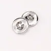 Botones de camisa de alta gama electroplateados de cuatro agujeros, botones decorativos para chaquetas de traje y puños, con borde dorado iridiscente, botones de resina cosidos a mano