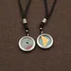 Colgante de Moneda de Dinero Espíritu de la Montaña con Colgante de Moneda de Cobre Collar de Cuerda Decoración Regalo para Hombres y Mujeres