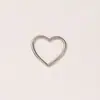Hebillas en Forma de Corazón de Metal en Stock, Tamaño Grande, Hebilla Ajustable en Forma de Corazón para Tirantes de Sujetador Dorada y Plateada Fabricante de Aleación de Zinc