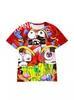 Impresión Digital 3D Mágico Circo Digital Fabricante Camiseta de Dibujos Animados Transpirable Personalizada Manga Corta Verano