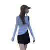 Camiseta Blanca de Manga Larga Transparente Estilo Coreano Versátil para Mujer Otoño 2024 Nueva Ajustada Adelgazante Camisa Base Top Elegante