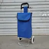 Carrinho de Compras Extra Grande, Carrinho de Compras Dobrável, Carrinho para Subir Escadas, Reboque Portátil Puxado à Mão, Carrinho