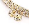 DIY hecho a mano con cuentas espaciador material taladro anillo color pulsera diamante espaciador rueda taladro anillo accesorios de joyería 6-10