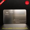 Produção de Cartão de Visita em Aço Inoxidável Metal Cartão de Visita de Alto Padrão Personalizado Cartão de Metal Vazado Cartão de Visita de Gerente Geral