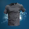Camiseta de Manga Corta para Hombre, Seda de Hielo de Secado Rápido Transpirable de Media Manga, Nueva Camiseta Top de Verano 2026 para Gimnasio y Running