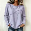 2026 Roupas Femininas Europeias e Americanas Site Independente da Amazon Outono e Inverno Novo Camiseta Casual com Gola Redonda e Renda Costurada