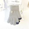 Guantes finos para niños, bebés, niños y niñas, de invierno, cinco dedos, cálidos, con cara sonriente, para estudiantes de primaria, de invierno.