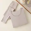 2026 Nueva Ropa Interior Térmica Moldeadora de Cuerpo Sin Costuras para Mujer, Conjunto Delgado de Capa Base para Otoño-Invierno con Top y Pantalón para Embellecer la Piel