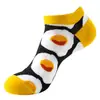 2026 Calcetines Nuevos para Hombre Primavera y Verano Delgados con Estampado de Frutas Calcetines Tobilleros Calcetines Bajos de Moda para Mujer Calcetines Absorbentes de Sudor Transfronterizos de Amazon