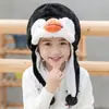 Chapéu de desenho animado fofo de outono e inverno hello kitty adereço de cabeça boné de bola chapéu de pelúcia com protetores de ouvido espessados chapéu de equitação