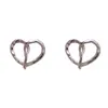 Pendientes de Corazón Retorcido Irregular de Metal Retro Francés Personalidad Modernos Simples Diseño Único Pendientes de Botón Venta al por Mayor