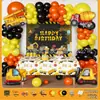 Conjunto de Balões de Aniversário Infantil para Crianças de 1 a 5 Anos, Suprimentos de Decoração para Cena de Festa, Conjunto Completo para Meninos e Meninas