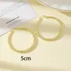 Aros de oreja exquisitos de venta caliente transfronterizos de Temu, pendientes, joyería, joyería simple de moda para mujer, pendientes grandes exagerados para mujer