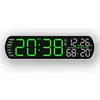 Relógio Digital Simples Despertador de Mesa Relógio de Parede para Sala de Estar LED Display Multifunção Relógio Dupla Utilização 6671