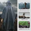Impermeable para Exteriores, Poncho Impermeable, Montañismo, Senderismo, Pesca, Impermeable, Poncho Multifuncional, Tres en Uno, Ciclismo