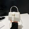 Bolsa da moda feminina nova moda coringa pequena bolsa quadrada estilo ocidental 2023 outono e inverno elegante bolsa feminina ombro feminino