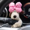 Acessórios de carro fofos no atacado: figura de cachorro de pelúcia para limpadores de para-brisa, itens de decoração interna de carro