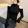 Top de base sin hombros y cuello semi-alto para mujer, nueva colección otoño/invierno 2026, diseño ajustado, único y elegante, top de aspecto juvenil