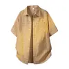 Grande Estoque de Produtos Prontos para Envio: Recomendação Principal São Camisas Xadrez de Manga Curta para Homens, Tendência Verão 2026 Camisas e Jaquetas de Corte Solto Estilo Coreano Plus Size
