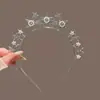 Diadema de Estrella de Cinco Puntas con Perlas y Pedrería para Fiesta Europea y Americana Personalidad Exagerada Accesorios para el Cabello de Celebración de Festival Corona Tocados de Moda