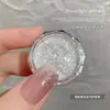 Polvo Iluminador Blanco Luna de Alto Brillo, Accesorios para Uñas Artísticas, Artículo Popular de Celebridades de Internet, Polvo Fino de Diamante Espejo, Decoración de Uñas de Polvo Ópalo